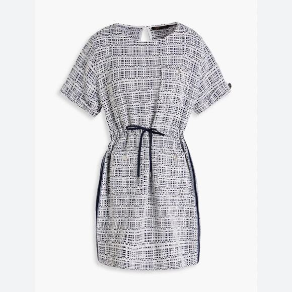 Maje Retrola Tweed Dress Navy 36 S NWOT - Picture 3 of 6